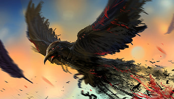 Raven Artwork, raven, bird, artist, art, digital-art, deviantart HD wallpaper
