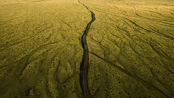 Road, landscape, relief, aerial view HD wallpaper