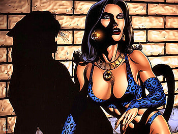 Pantha, blue, sexy, woman HD wallpaper