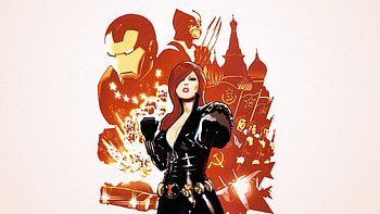 Black widow, minimal, marvel comics HD wallpaper