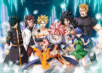 Fairy Tail, Anime, Erik (Fairy Tail), Gajeel Redfox, Laxus Dreyar, Natsu Dragneel, Rogue Cheney, Sting Eucliffe, Wendy Marvell HD wallpaper