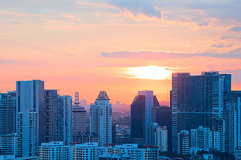 Cities, Sunset, Architecture, City, Building, Evening HD wallpaper