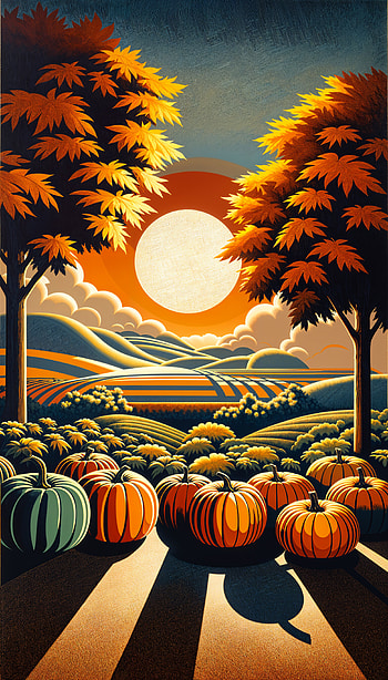 Autumn Serenity: A Pumpkin Patch , pumpkin patch, pumpkin, Autumn, landscape HD phone wallpaper