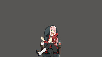 Uniform, chair, sit, minimal, zero two HD wallpaper