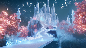 Enchanted Castle: A Stunning Fantasy, fantasy, castle, landscape, night, fantasy landscape HD wallpaper