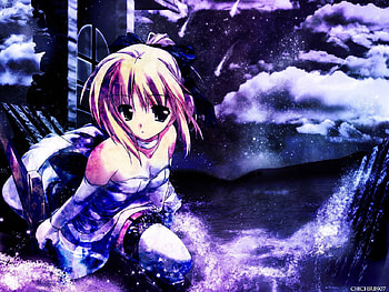 Saber, fate stay night, anime, lily HD wallpaper