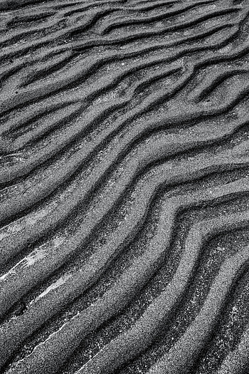 Waves, Sand, Texture, Textures, Surface, Grey, Bw, Chb HD phone wallpaper