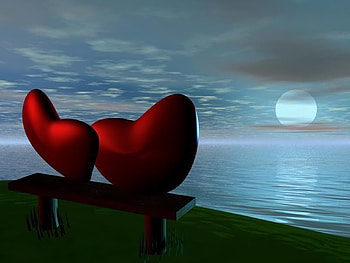 Amorous, lost hearts, 3d, love HD wallpaper