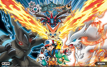 When Legends Meet, ash, legendary, battle, pokemon HD wallpaper
