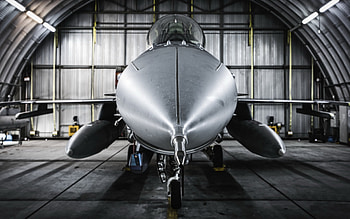 General Dynamics F-16 Fighting Falcon, front view, American fighter, F-16C, Polish Air Force, military aircraft HD wallpaper