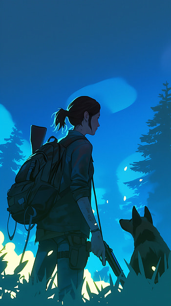 Ellie's Adventure: A Stunning Blue from The Last of Us, video game, The Last Of Us, Ellie (The Last of Us), blue anime HD phone wallpaper