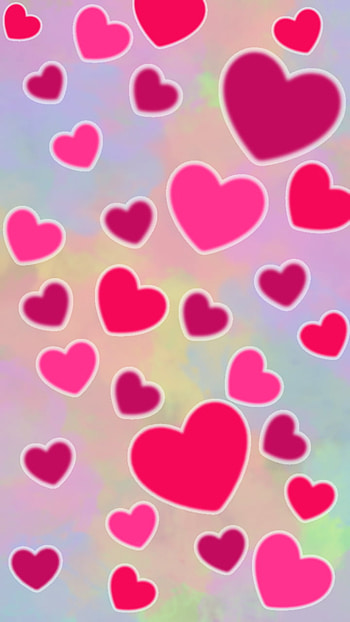 Heart Polkadots V2, Red, Cute, Pink, Hearts, Pastels, Polkahearts HD phone wallpaper