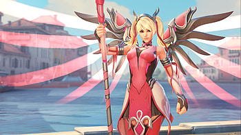 Mercy Overwatch Pink Mercy Skin , mercy-overwatch, overwatch, games, xbox-games, ps-games, pc-games, pink HD wallpaper