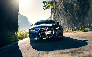 2022, Alpina B4 Gran Coupe, front view, blue coupe, blue B4 Gran Coupe, M4 Gran Coupe, German cars, BMW HD wallpaper