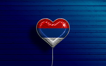 I Love Misiones, , realistic balloons, blue wooden background, Day of Misiones, Argentine provinces, flag of Misiones, Argentina, balloon with flag, Provinces of Argentina, Misiones flag, Misiones HD wallpaper
