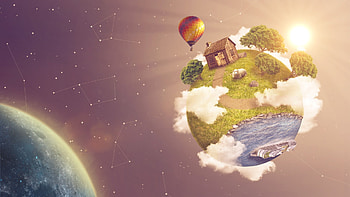 Green Planet, graphics, green, planet, creative HD wallpaper