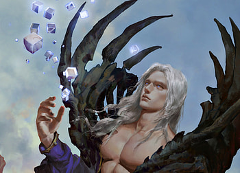 Angel, blue, wings, white, black, dio brando, art, man, krabat, anime, fantasy, luminos, manga HD wallpaper