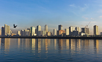 Manila Skyline, Harbor views, Skyscrapers in the background, Cityscape graphy HD wallpaper