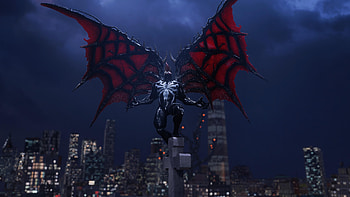Venom with wings, Venom, Marvel's Spider-Man 2, spider man, PlayStation 5 HD wallpaper