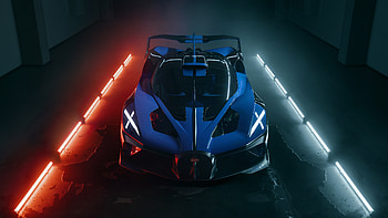 Bugatti Bolide, blue car, 2021 HD wallpaper
