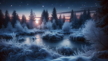 Enchanting Winter Wonderland, winter landscape, winter, forest, snow, river HD wallpaper