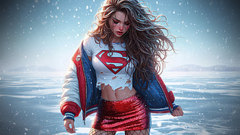 Supergirl Wild World, supergirl, superheroes, artwork, digital-art, art, ai, deviantart HD wallpaper