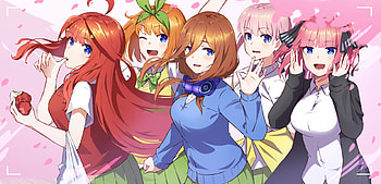 The Quintessential Quintuplets : Yotsuba, Nino, Miku, Itsuki & Ichika Unite, Yotsuba Nakano, Nino Nakano, Miku Nakano, Itsuki Nakano, Ichika Nakano, Anime, The Quintessential Quintuplets HD wallpaper