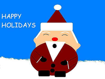 Santy Claus, blue, white, snow, christmas, santa HD wallpaper