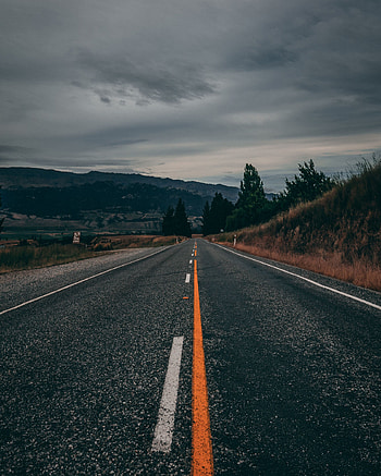 New Zealand, Nature, Mountains, Road, Markup, Direction HD phone wallpaper
