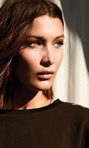 Bella Hadid, Green eyes, Brunette beauty HD phone wallpaper