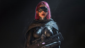 Metalcore Decimma , fantasy-girls, guns, dark, artist, artwork, digital-art, artstation HD wallpaper