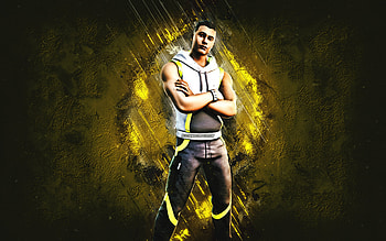 Fortnite White Reverb Skin, Fortnite, main characters, yellow stone background, White Reverb, Fortnite skins, White Reverb Skin, White Reverb Fortnite, Fortnite characters HD wallpaper