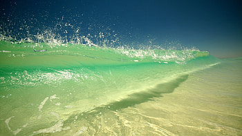 Landscape, Waves HD wallpaper
