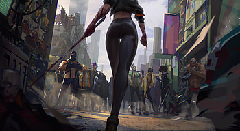 Girl Walking To Kill, artist, artwork, artstation HD wallpaper