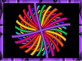 Colored Spiral, colors, fractal, spiral, layers HD wallpaper