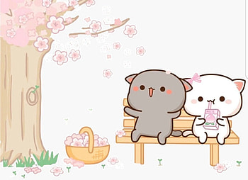 Snow Phlox on Peach et Goma ❤. Cute cat illustration, Cute kawaii animals, Cute cartoon HD wallpaper