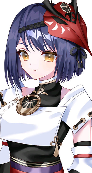 Kujou Sara, genshin, fanart HD phone wallpaper