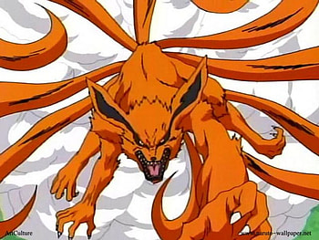 nine tails, naruto, fox HD wallpaper