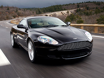 Sports, Auto, Nature, Trees, Aston Martin, Cars, Asphalt, Front View, Speed, Style, Db9, 2006 HD wallpaper