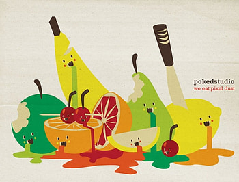 Murdered Fruit, fruits, fantasy vector HD wallpaper