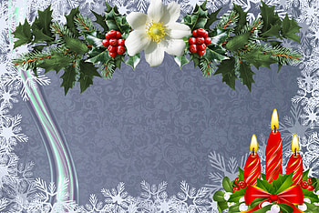 Christmas decorations, colorful, pretty, Christmas, mistletoe, decorations, candles HD wallpaper
