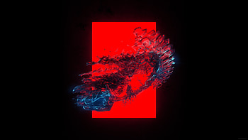 Shapes, dark, red, glitch, digital art HD wallpaper