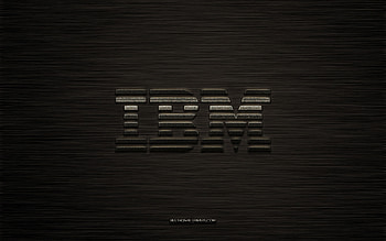 IBM brown metal logo, metal background, IBM logo, IBM emblem, creative art, IBM HD wallpaper