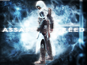 Assassins Creed, blue, graphic, video game HD wallpaper