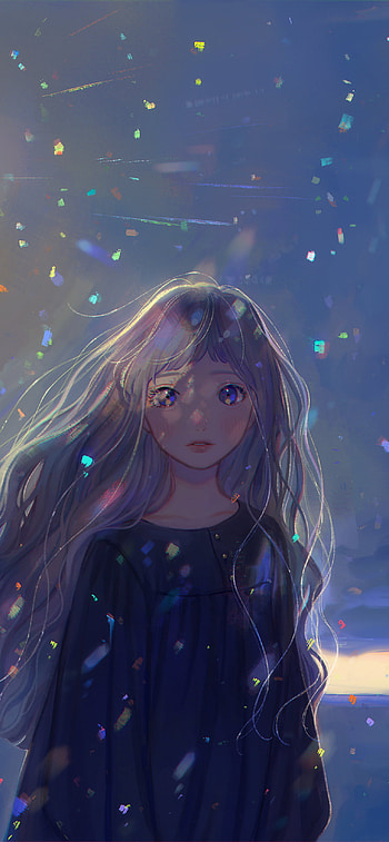 Starlit Anime Girl — Dreamy , Anime, girl, anime girl HD phone wallpaper