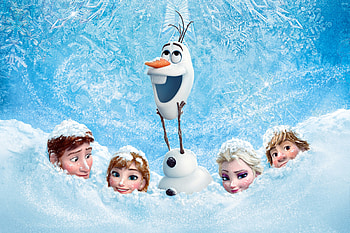 Olaf, Frozen bond, Charming companions, Endearing friendship HD wallpaper