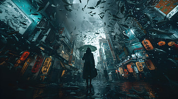 Prepare With Your Umbrella, manipulation, umbrella, ai, artist, artwork, digital-art, deviantart HD wallpaper