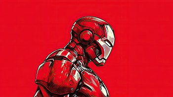 Red Age Avenger, iron-man, superheroes, artwork, digital-art, red HD wallpaper