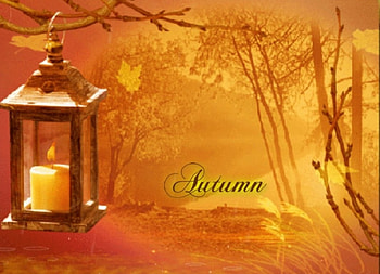 Autumn candle, autumn, abstract, candle, paintinh HD wallpaper