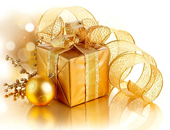 golden xmas merry christmas gift box decoration christmas new year present gold decoration belt HD wallpaper